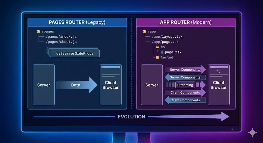 Next.js : App Router vs Pages Router (Pourquoi le débat est clos en 2026)
